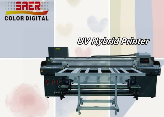 SAER バナー 紙 UV ハイブリッド ロール ロール と フラット ベッド プリンター