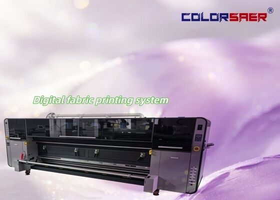 CMYK 4色 直接織物プリンター SAER CSR3200 4KJ4B-QL印刷頭を持つ大型インクジェット繊維印刷システム