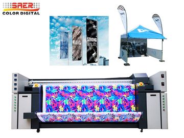 Piezo二重CMYK 6500Wの旗の連続的なインクジェット・プリンタ