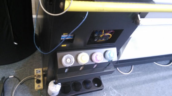 旗の作成のための二重 DX7 印字ヘッドのデジタル生地の印字機