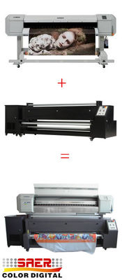 Mutoh の昇華プリンター Epson DX5 のヘッド屋内屋外を転がす直接ロール