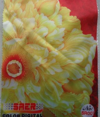 家の装飾のための白いサテン ポリエステル デジタル印刷の生地