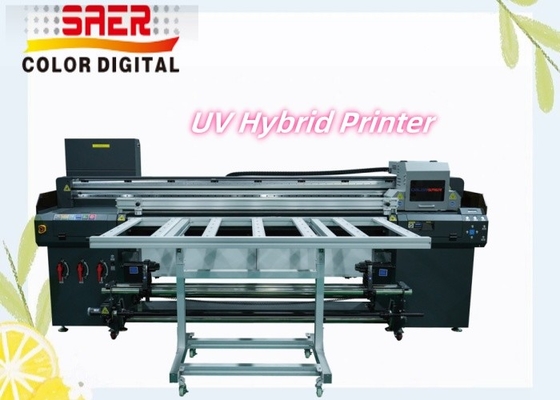 UVハイブリッドプリンター フラットベッドとロールをロール印刷機 高解像度