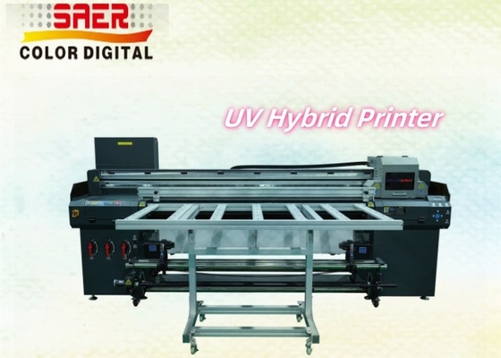 UVハイブリッドプリンター フラットベッドとロールをロール印刷機 高解像度