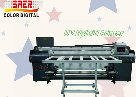 UVプリンター 大型 1.8m ハイブリッド UV ロール ロール フラットベッド オールイン 1 プリンター
