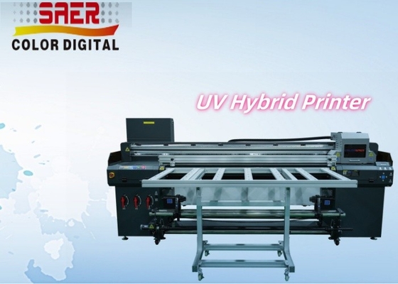 UVプリンター 大型 1.8m ハイブリッド UV ロール ロール フラットベッド オールイン 1 プリンター