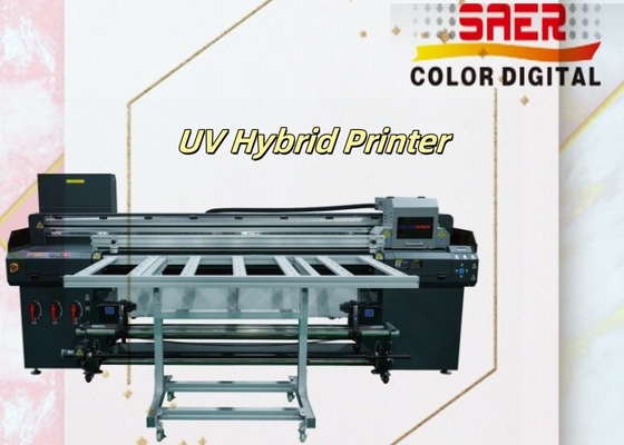 SAER バナー 紙 UV ハイブリッド ロール ロール と フラット ベッド プリンター