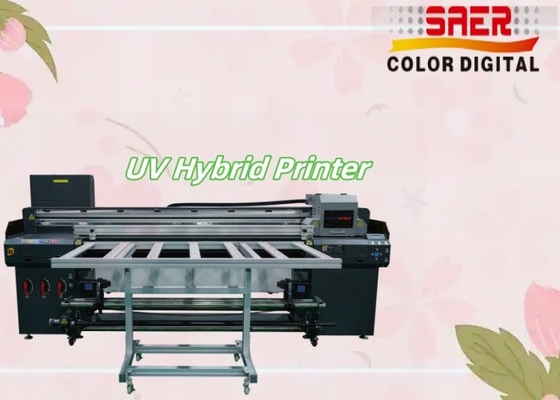 SAER フラットベッドとロールをロールハイブリッドUVステッカーガラス印刷機