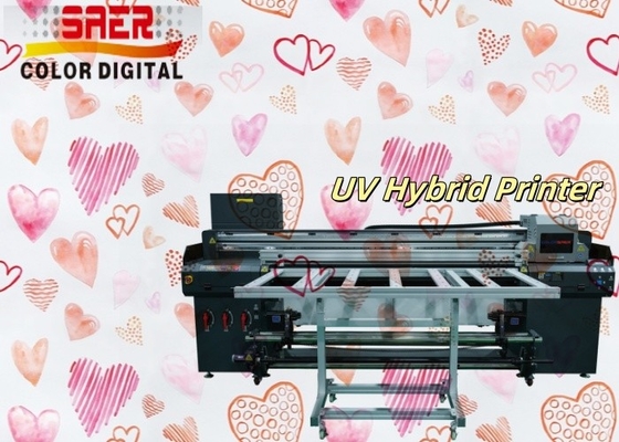 1.8m 一年保証 技術サポート ロールからロールとフラットベッド UVプリンター 屋外と屋内印刷機