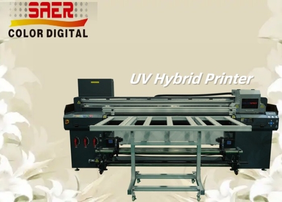 高解像度UVハイブリッドプリンター フラットベッドとロール ロール UV印刷機