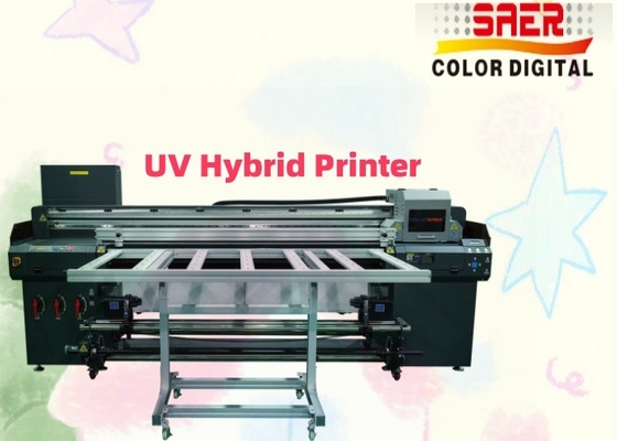 ローリング・トゥ・ローリング・アンド・フラットベッド 2 イン 1 UV ハイブリッドプリンター 陶器/ガラス/木材用UV印刷機