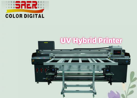 ローリング・トゥ・ローリング・アンド・フラットベッド 2 イン 1 UV ハイブリッドプリンター 陶器/ガラス/木材用UV印刷機