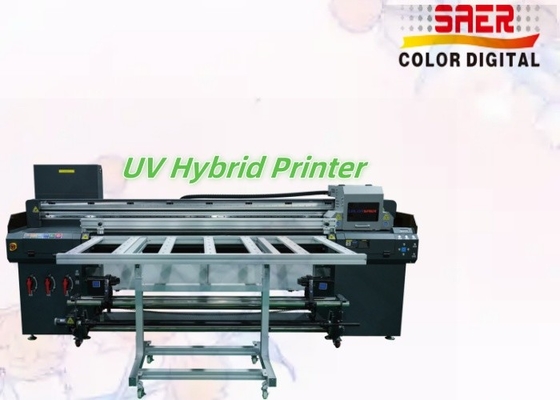 高品質の1.8mハイブリッドUVプリンター 広告用フラットベッドとロール・トゥ・ロールUV印刷機