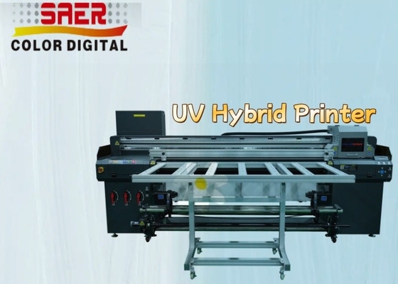フラットベッドとロール ロール UV ハイブリッド オールインワンプリンター 多彩色UV印刷機