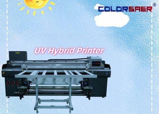 ホットセール 1.8m UVハイブリッドプリンター CMYKW 漆器 芸術印刷 UV フラットベッドとロール ロールプリンター