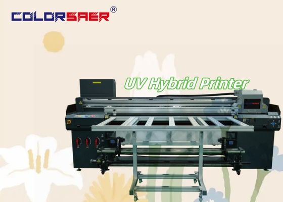 大型プロットロール・トゥ・ロール&フラットベッドUVハイブリッドプリンター プレート&バナー 印刷テーブル 1.8m UVハイブリッドプリンター