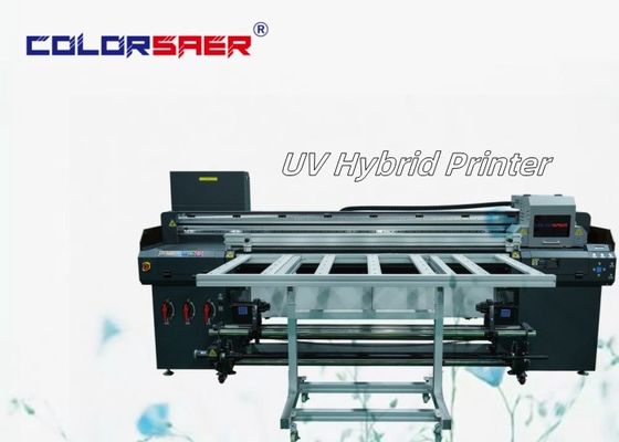 自動デジタル 6 フィートロール・トゥ・ロールとフラットベッドのUVハイブリッドインクジェットプリンター