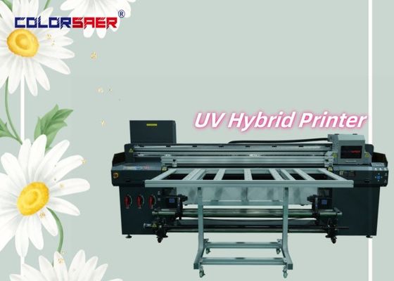 1.8m UVハイブリッドプリンター 屋外・屋内広告 CMYK+W+CMYK+バーニッシュ