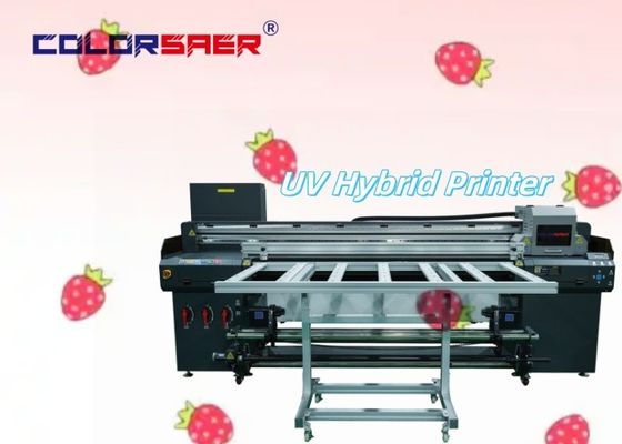 工場価格 6FT UV フラットベッドとロール ロール ハイブリッドプリンター 連続産業生産のためのコンベヤーベルト