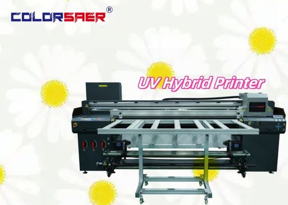 工場 供給 UV ハイブリッド プリンター ロール ロール & フラットベッド UV プランター バナー ビニール 木製 ガラス レザー 印刷