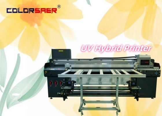 工場 供給 UV ハイブリッド プリンター ロール ロール & フラットベッド UV プランター バナー ビニール 木製 ガラス レザー 印刷