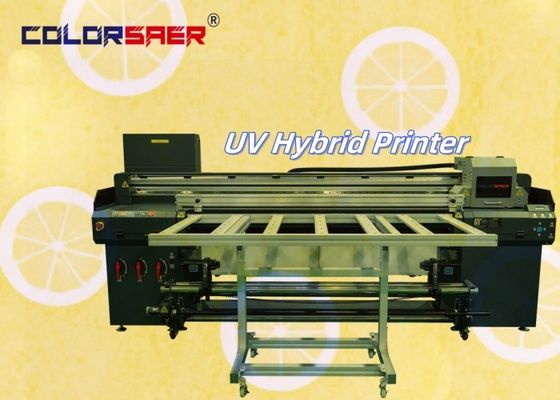 工場販売 自動 デジタル UV インクジェット プランター フラット ベッド ロール ロール UV ハイブリッド プリンター