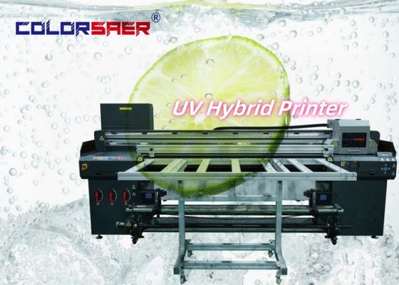 工場販売 自動 デジタル UV インクジェット プランター フラット ベッド ロール ロール UV ハイブリッド プリンター