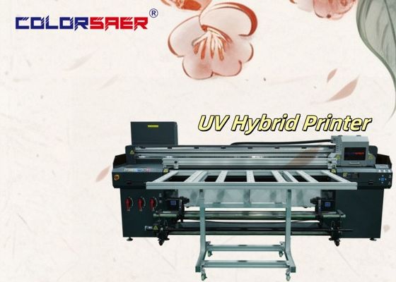 高速大型フォーマットフラットベッドとロールからロールデジタルUV印刷機