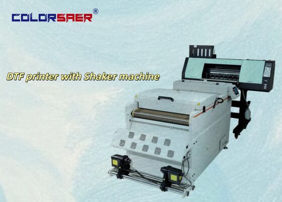 2 または 4 印刷頭 デジタル SAER DTF プリンター 60cm / A3 サイズ PET フィルム オフセット Tシャツ DTF プリンタ シェーカー粉末機