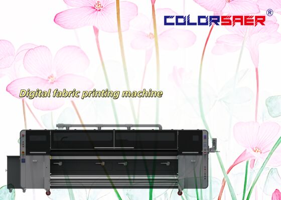 効率的な安定した3200mmデジタルインクジェット布印刷機 ポリエステル&綿織物プロット 4個セット&個セット印刷頭