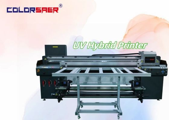 デジタル高品質のフラットベッドとロールをロールするUVハイブリッドプリンターサイン印刷機