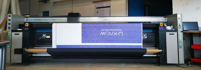 1つのステップ デジタル織物の印字機3.2のメートルの旗プリンター固定機械 5