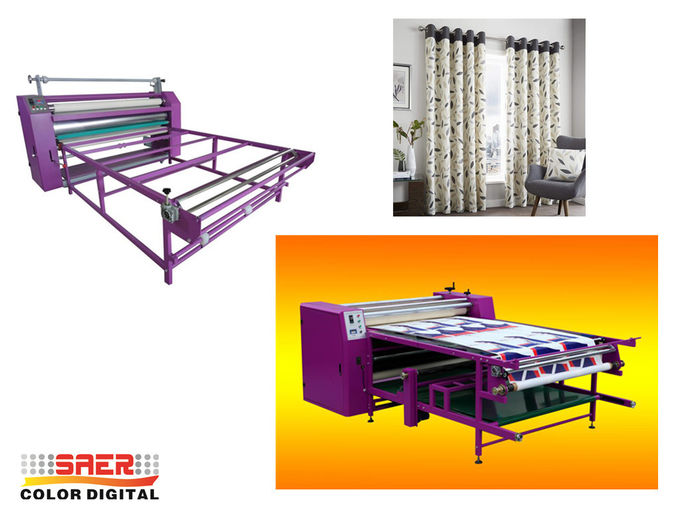 平面織物のカレンダー機械昇華回転式印刷の移動機械 1